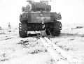 Snake demolitions test. Completed snake. Iwo Jima - March 1945